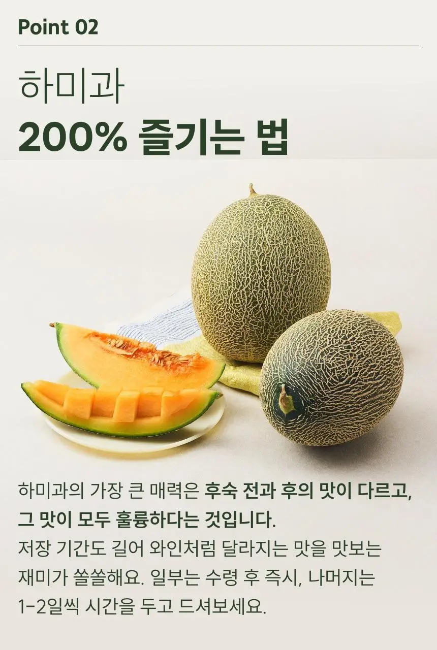 [온브릭스] 청나라 황제도 반한, 하미과 멜론 1입 / 2입 (14brix) 상세페이지 5